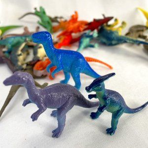 Mini Toy Dinosaurs Set Lot Green Brown Yellow Blue China Random Lot 27